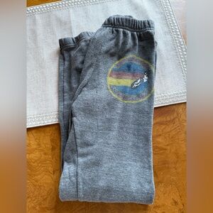 kids aviator nation grey joggers size 12
